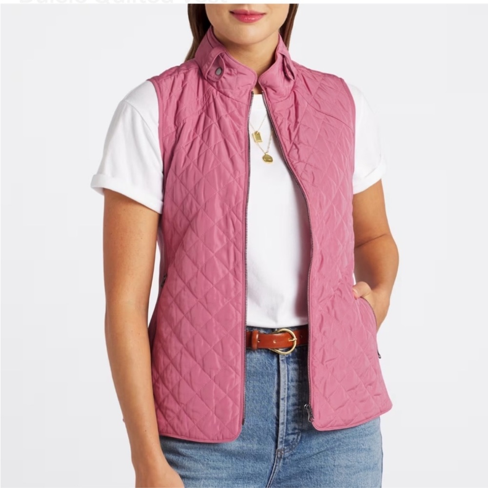 NWOT 41 HAWTHORN Heather Rose Quilted Vest Size XS